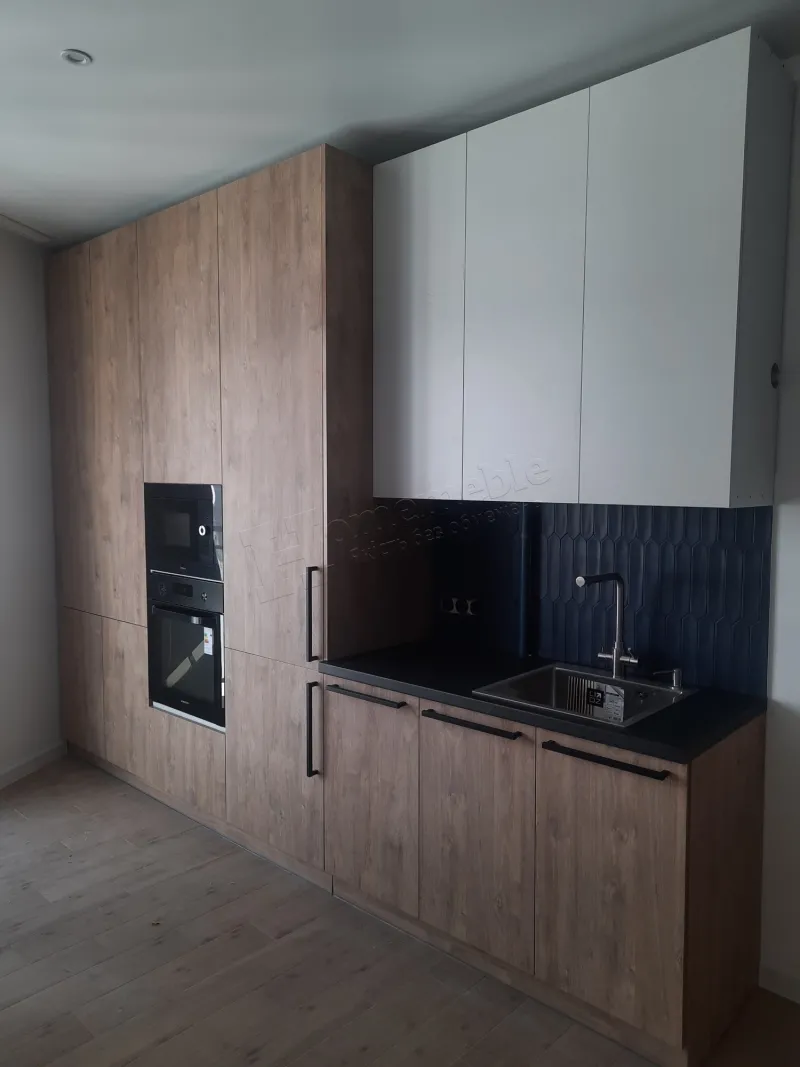 Кухня 552 з двох зон, Кухні зі шпону дерева, фото 1