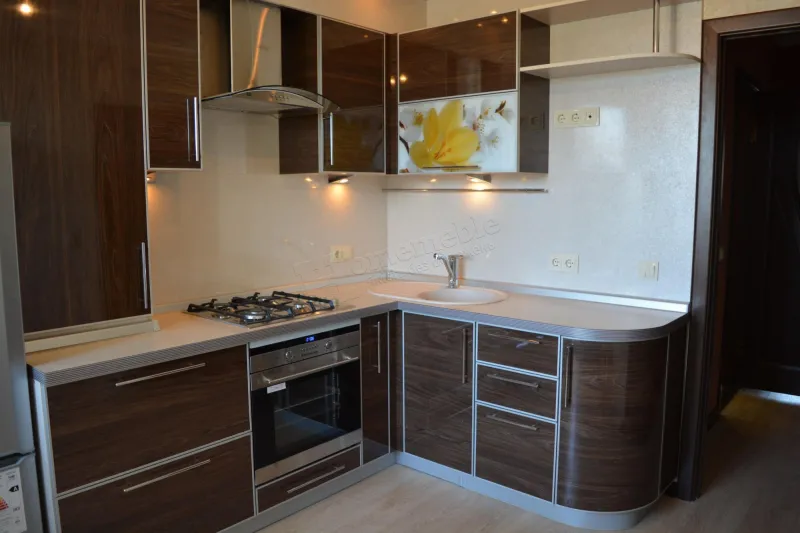 Кухня 023, Кухні з фасадом в алюмінієвій рамці, фото 1