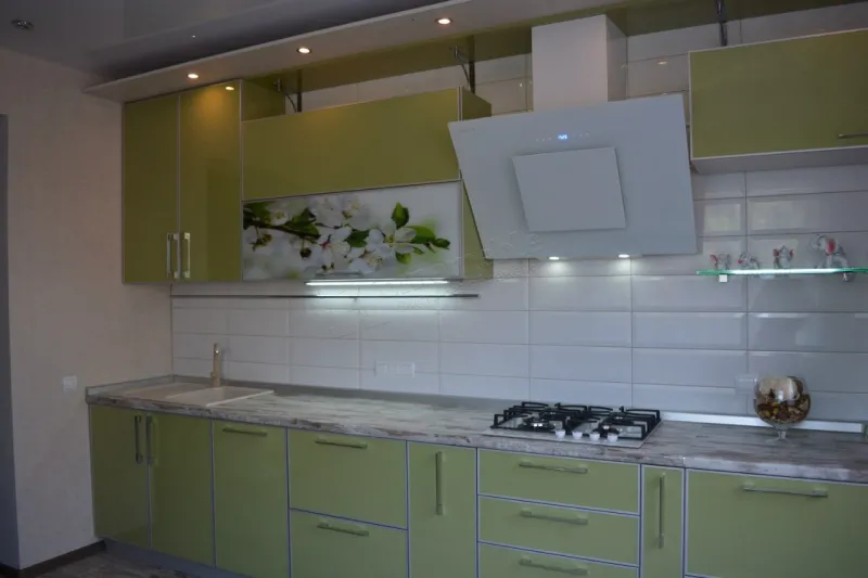 Кухня 383, Кухні з фасадом в алюмінієвій рамці, фото 1